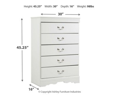 Anarasia Queen Sleigh Bed with Chest of Drawers and Nightstand - Image 7