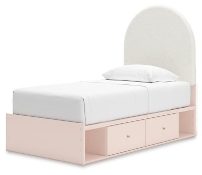 Wistenpine Twin Upholstered Panel Bed with Storage - Image 4