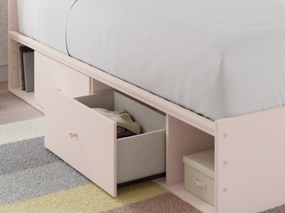 Wistenpine Twin Upholstered Panel Bed with Storage - Image 10