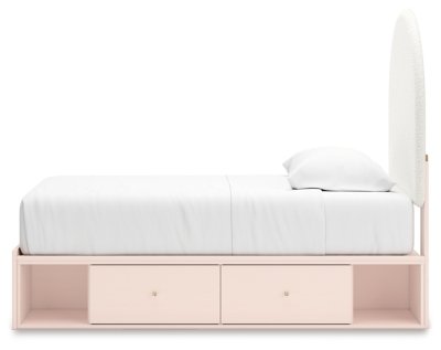Wistenpine Twin Upholstered Panel Bed with Storage - Image 8