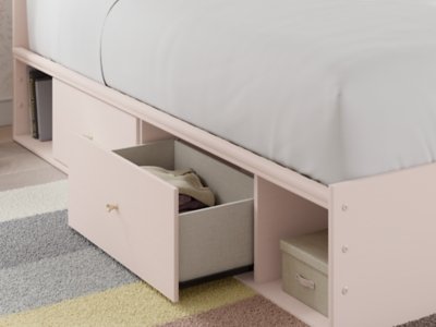 Wistenpine Twin Upholstered Panel Bed with Storage - Image 10