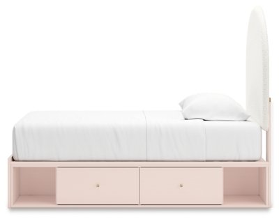 Wistenpine Twin Upholstered Panel Bed with Storage - Image 8