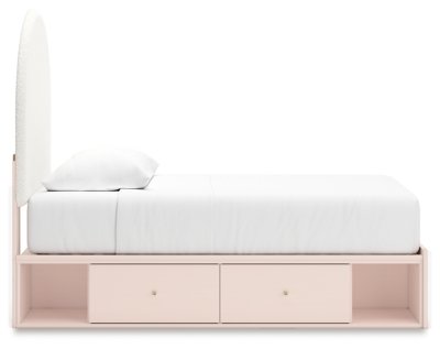 Wistenpine Twin Upholstered Panel Bed with Storage - Image 9