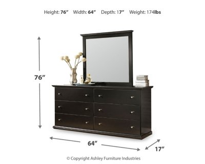 Maribel Queen Panel Bed with Dresser, Mirror and 2 Nightstands - Image 7