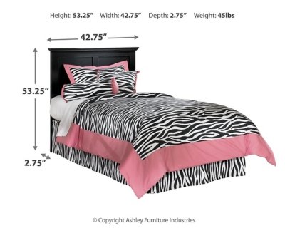 Maribel Twin Panel Headboard with Metal Bed Frame - Image 3