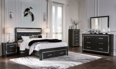 Kaydell Queen Upholstered Storage Bed, Dresser, Mirror and Nightstand - Image 15