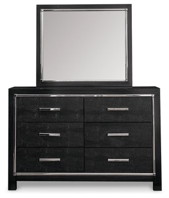 Kaydell King Upholstered Panel Bed, Dresser, Mirror and Nightstand - Image 3