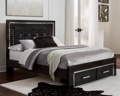 Kaydell Queen Upholstered Panel Storage Bed, Dresser, Mirror and 2 Nightstands - Image 3