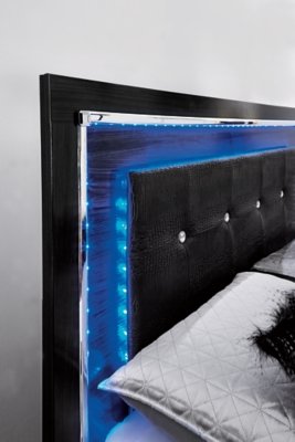 Kaydell Queen Upholstered Panel Storage Bed, Dresser, Mirror and 2 Nightstands - Image 12