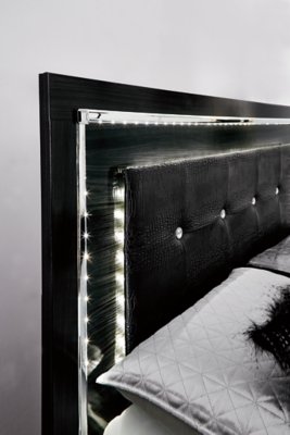 Kaydell Queen Upholstered Panel Storage Bed, Dresser, Mirror and 2 Nightstands - Image 11