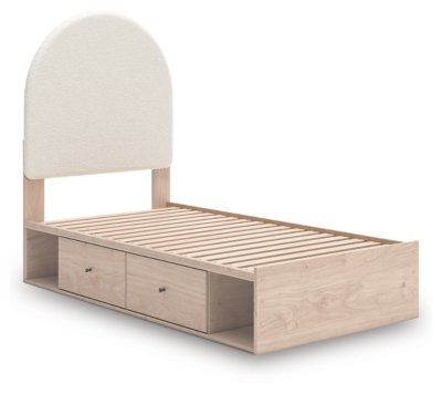 Birkmore Twin Upholstered Panel Bed with Storage - Image 4