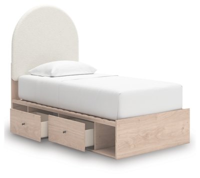 Birkmore Twin Upholstered Panel Bed with Storage - Image 5