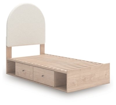 Birkmore Twin Upholstered Panel Bed with Storage - Image 4