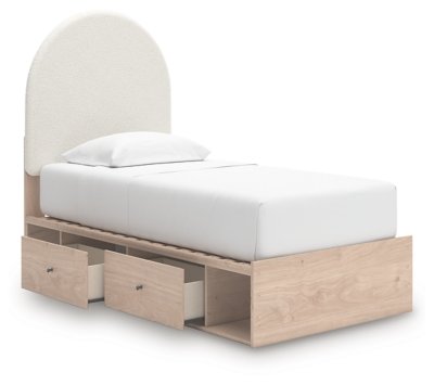 Birkmore Twin Upholstered Panel Bed with Storage - Image 5