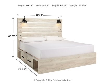 Cambeck King Panel Bed with Storage, Dresser, Mirror and Nightstand - Image 8