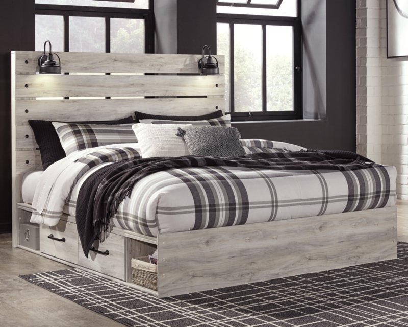 Cambeck King Panel Bed with 4 Storage Drawers - Image 3