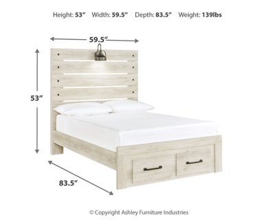 Cambeck Full Panel Bed with 2 Storage Drawers - Image 5