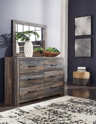 Drystan Queen Bookcase Bed, Dresser, Mirror and Nightstand - Image 7