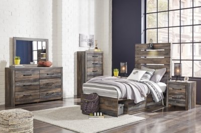Drystan Twin Panel Bed with Storage, Dresser, Mirror and Chest - Image 11