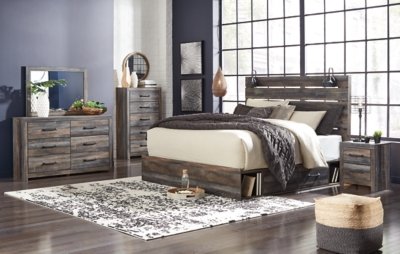 Drystan King Panel Storage Bed and 2 Nightstands - Image 9