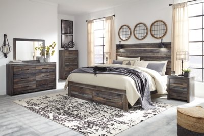 Drystan King Panel Bed with 2 Storage Drawers - Image 4