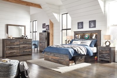 Drystan Full Bookcase Bed with 2 Storage Drawers - Image 5