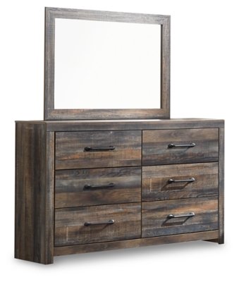 Drystan Queen Panel Bed with Mirrored Dresser and Nightstand - Image 4