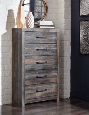 Drystan Queen Panel Bed with Storage, Dresser, Mirror and Chest - Image 7