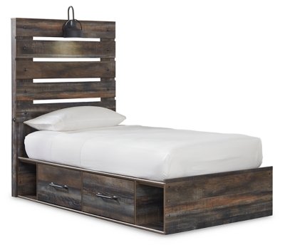 Drystan Twin Panel Bed with Storage, Dresser, Mirror and Chest - Image 4