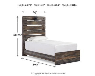 Drystan Twin Panel Bed with 4 Storage Drawers - Image 5