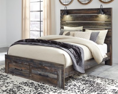 Drystan Queen Panel Bed with 2 Storage Drawers - Image 3