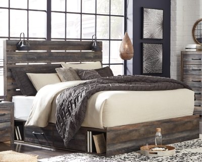 Drystan King Panel Storage Bed and 2 Nightstands - Image 10