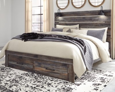 Drystan King Panel Bed with 2 Storage Drawers - Image 3