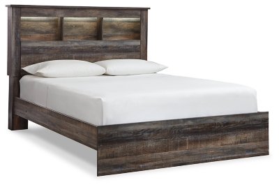 Drystan Queen Bookcase Bed, Dresser, Mirror and Nightstand - Image 3