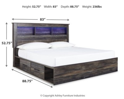 Drystan King Bookcase Bed with 2 Storage Drawers - Image 4