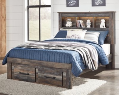 Drystan Full Bookcase Bed with 2 Storage Drawers - Image 3