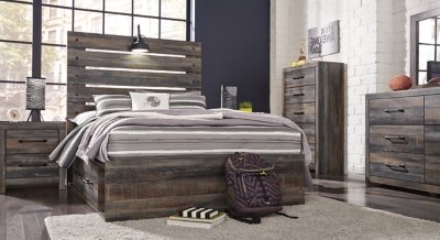 Drystan Full Panel Bed with 4 Storage Drawers - Image 4