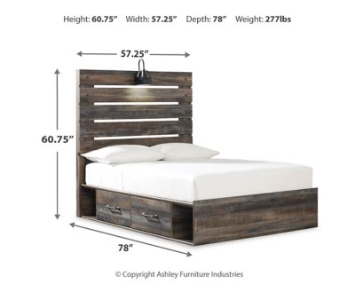 Drystan Full Panel Bed with 4 Storage Drawers - Image 5