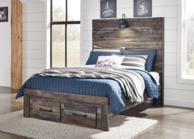 Drystan Full Panel Bed with 2 Storage Drawers - Image 5