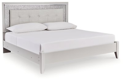 Zyniden Queen Upholstered Panel Bed, Dresser, Mirror, Chest and 2 Nightstands - Image 8