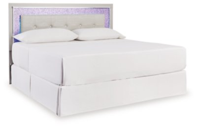 Zyniden King Upholstered Panel Headboard, Dresser and Mirror - Image 8