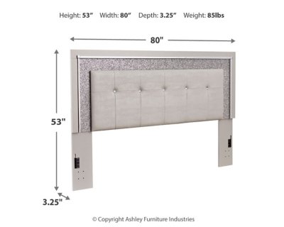 Zyniden King Upholstered Panel Headboard - Image 5