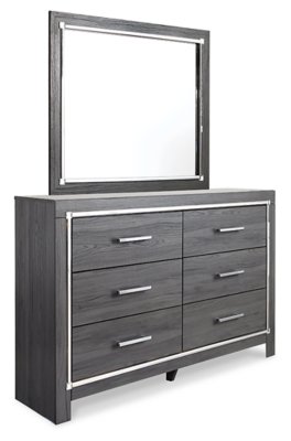 Lodanna King Panel Storage Bed with Mirrored Dresser and Nightstand - Image 3
