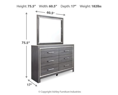 Lodanna Queen Panel Storage Bed with Mirrored Dresser and Nightstand - Image 4