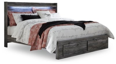 Baystorm King Panel Storage Bed with Mirrored Dresser and Nightstand - Image 3