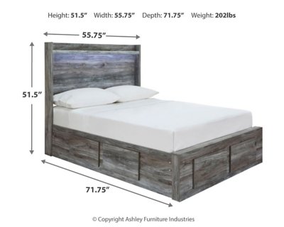 Baystorm Full Panel Bed with 4 Storage Drawers - Image 5