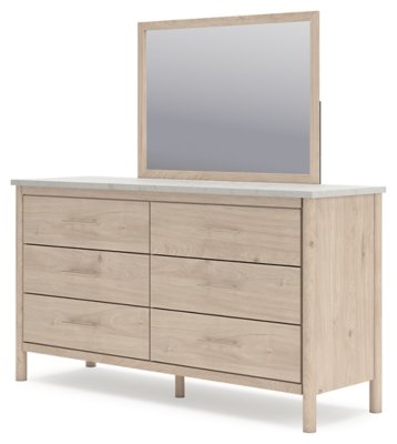 Cadmori King Upholstered Panel Bed, Dresser, Mirror and Nightstand - Image 6