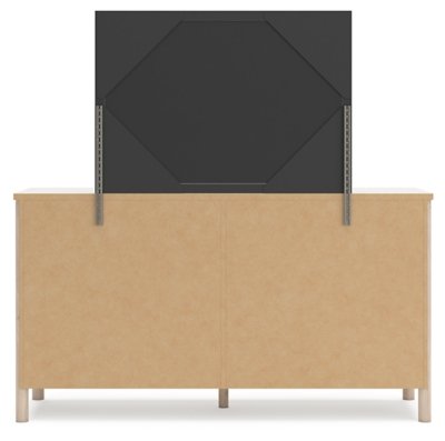 Cadmori King Upholstered Panel Bed, Dresser, Mirror and Nightstand - Image 5