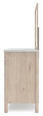 Cadmori King Upholstered Panel Bed, Dresser, Mirror and Nightstand - Image 7