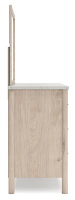 Cadmori King Upholstered Panel Bed, Dresser, Mirror and Nightstand - Image 4